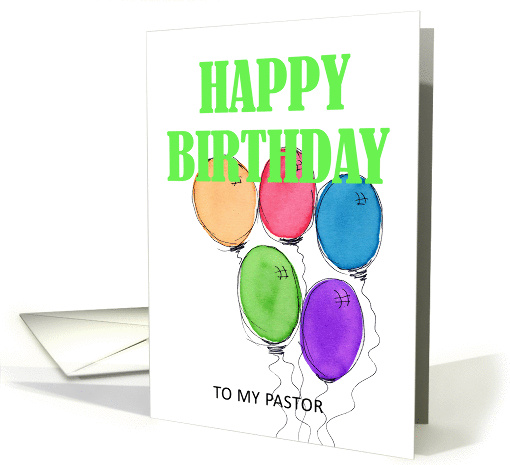Happy Birthday - Pastor card (280600)