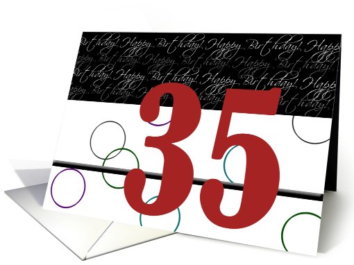 Happy 35th Birthday card (680621)