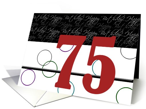 Happy 75th Birthday card (680638)