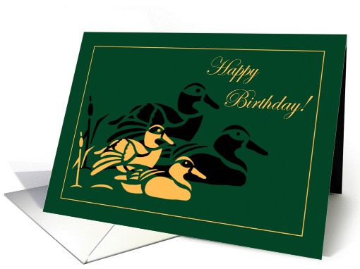 Hunter Mallard Ducks Birthday card (898474)