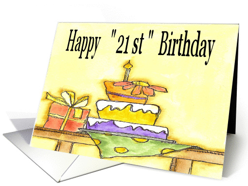 Happy  21 st Birthday card (169034)