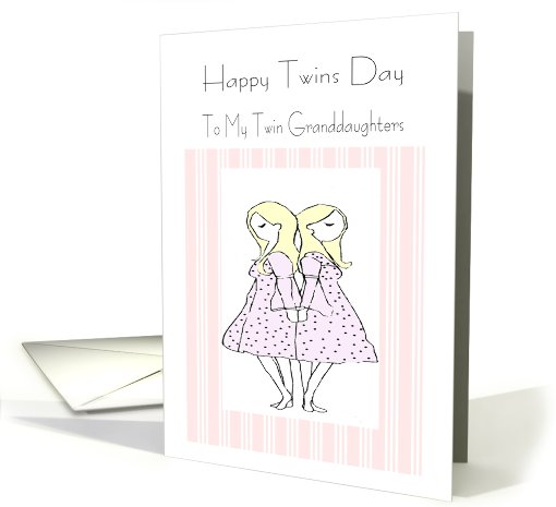 Happy Twins Day Twin Granddaughters card (824210)
