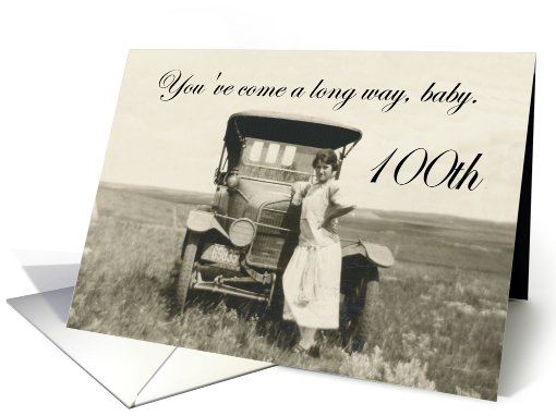 100th Birthday for her - humor card (491646)