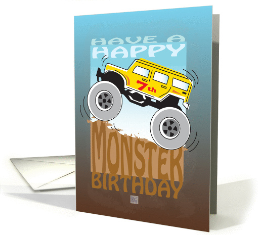 Happy 7th Birthday, Monster Truck card (1003707)