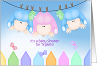 Triplet baby shower invitations shop