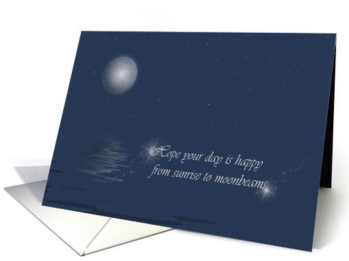 Birthday Full Moon With Water Reflection card (178424)