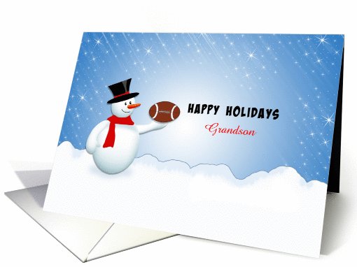 For Grandson Football Christmas Greeting... (1006789)
