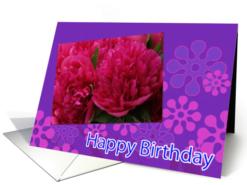 Flowers Happy Birthday card (306273)