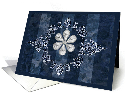 Elegant Snowflake Ornament, to Daughter & Son in law card (316751)