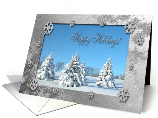 Winter Trees, Happy Holidays card (316755)