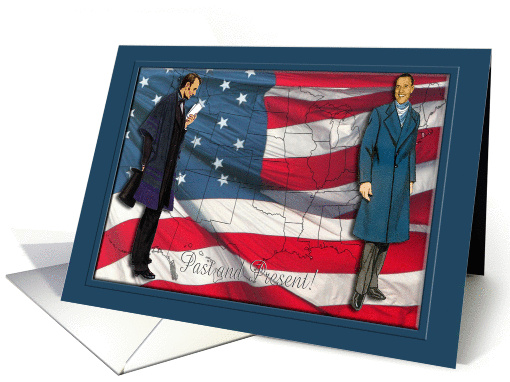 President Abraham Lincoln and President Barack Obama card (364173)