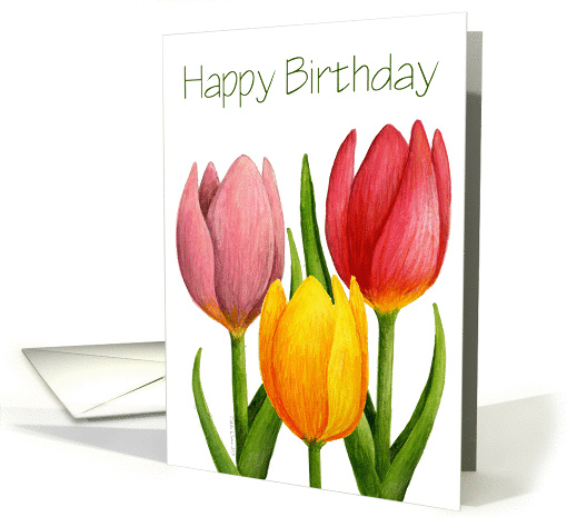 Birthday Tulip card (340748)