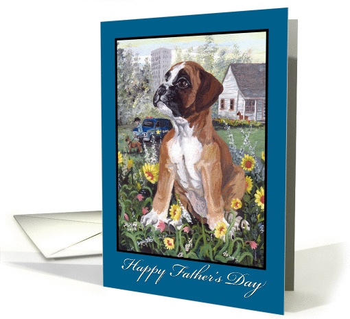 Boxer Dog Father's Day Card For Dad card (1091414)