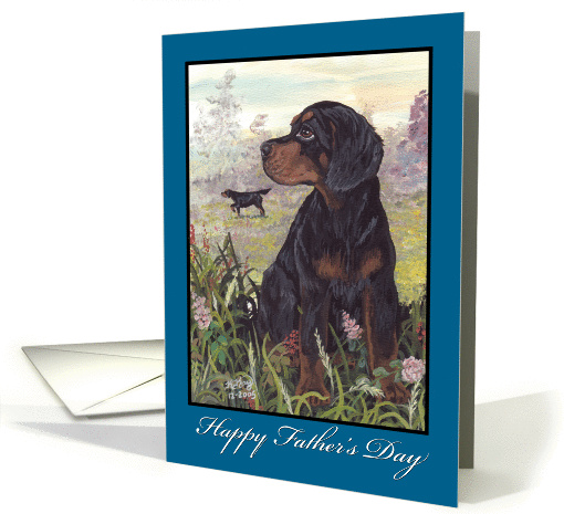 Gordon Setter Dog Father's Day Card For Dad card (1091430)