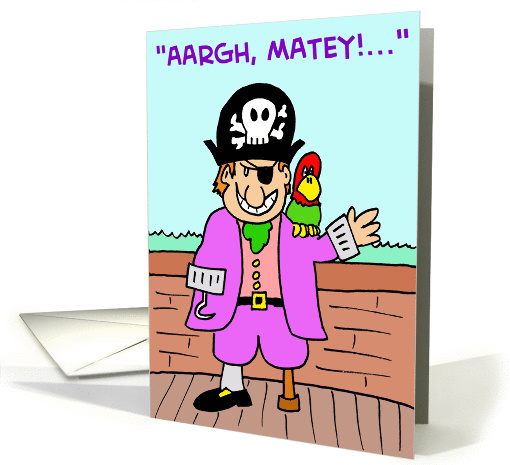 Pirate Parrot Birthday
 card (221180)