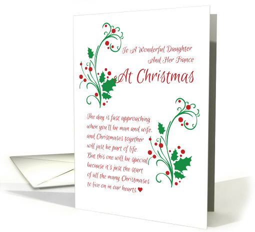 Merry Christmas Holly For Daughter and Her Fiance card (979635)