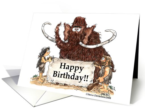 Mammoth Birthday card (205112)