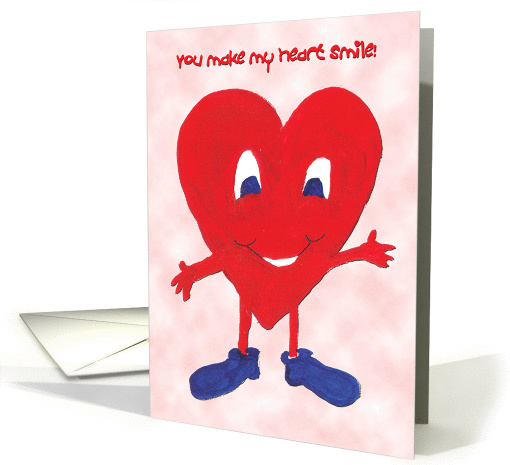 Smiling Heart Valentine card (214860)