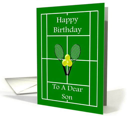 Sports Design Tennis Son Birthday card (1391580)
