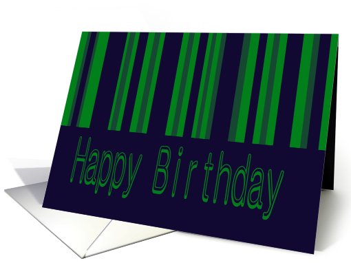 Striped Happy Birthday card (766422)