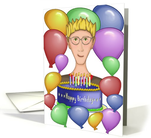 Birthday with Personality - Balloons, Cake & Candles card (514499)
