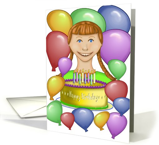 Birthday with Personality - Balloons, Cake & Candles card (514504)