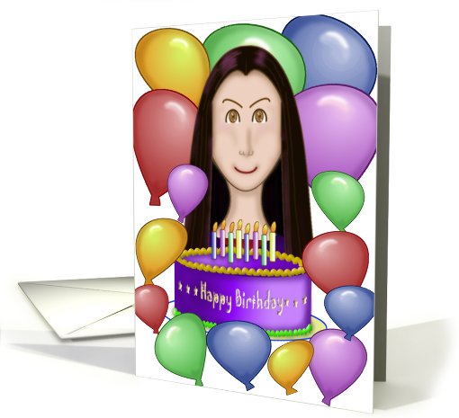 Birthday with Personality - Balloons, Cake & Candles card (514507)