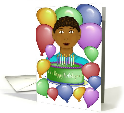 Birthday with Personality - Cake, Candles, Balloons card (518341)