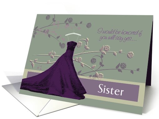 Floral Elegance Sister Bridesmaid Invitation card (1058509)