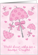 Bridal shower card from mother to daughter store