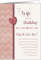 Birthday greeting card for wife sale
