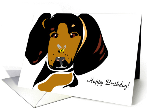 Dog and Bug Birthday card (227731)