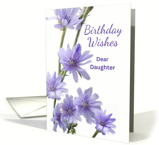 For Daughter Birthday with Wild Chicory Flowers in Violet Colors card