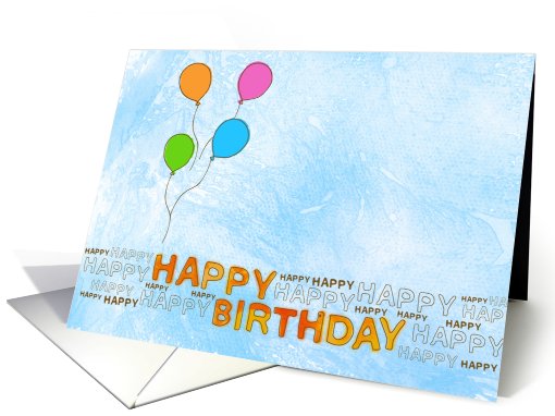 Birthday Balloons card (619346)