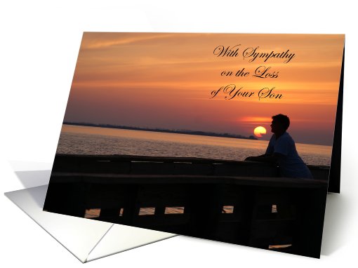 Loss of Son Sympathy, man in sunset card (715037)