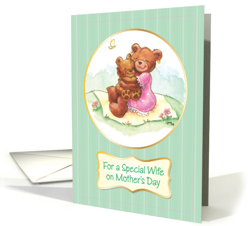 Wife's Mother's Day Cute Bear Hug card (1615750)
