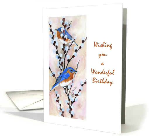 birthday bluebirds card (335809)