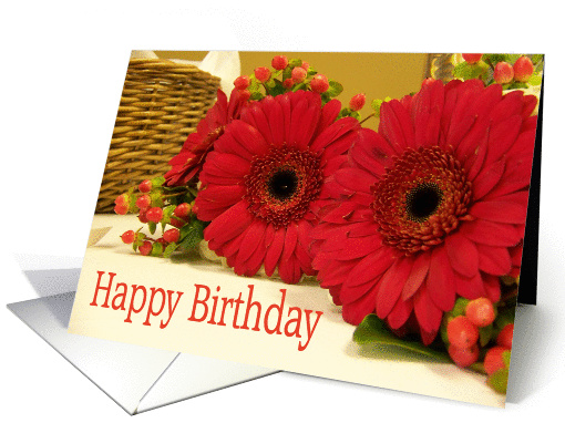 Birthday Fall Flowers card (268268)