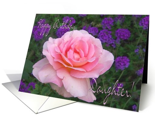 Birthday Daughter Pink Rose card (439726)