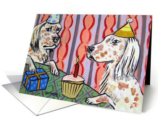 English Setter Birthday Party card (274324)