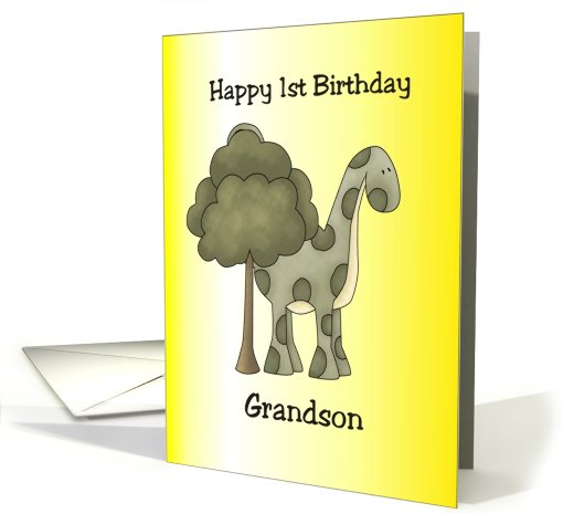 First Birthday Grandson card (673986)