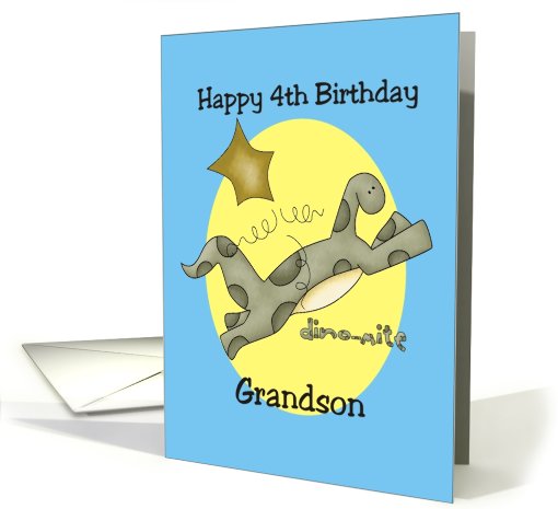Fourth Birthday Grandson card (674014)
