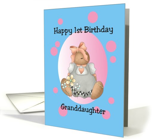 First Birthday Granddaughter card (674031)