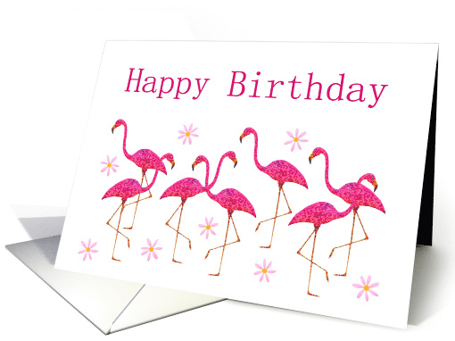 Pink Flamingos Birthday card (1512178)