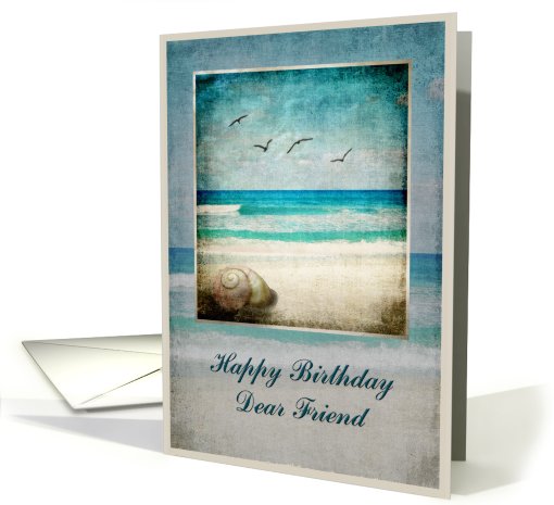 Birthday Friend Beach Sea card (603473)