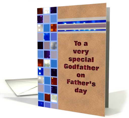 Father's Day - Godfather -Squares with Bokeh card (752956)