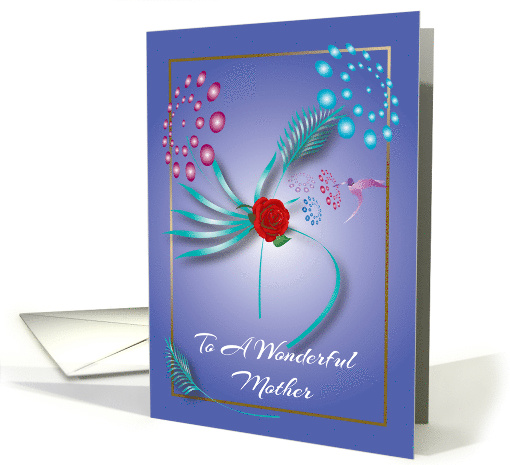 Magical Flowers And A Single Rose For A Wonderful Mother card