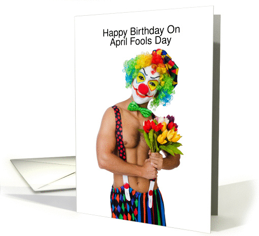April Fool Day Birthday With Clown card (1243868)
