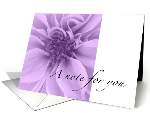 Notecard purple flower- A note for you card (517105)