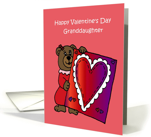 Girl bear with a valentine card (350992)